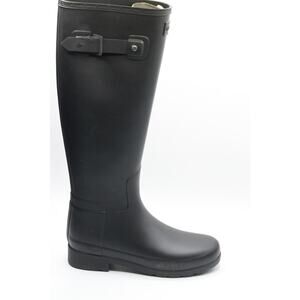 Hunter Original Refined Wide Calf Rain Boot Matte Black 5 M